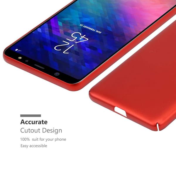 Deksel for Samsung Galaxy A6 PLUS 2018 Hardt Case Beskyttende i metallutseende mot riper og støt.