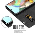 Pikkukuva 5 / 8: Samsung Galaxy A71 4G Suojakotelo Suojakuori Lompakkokotelo Matkapuhelinkotelo jossa magneettisuljenta, jalusta-toiminto ja korttitasku