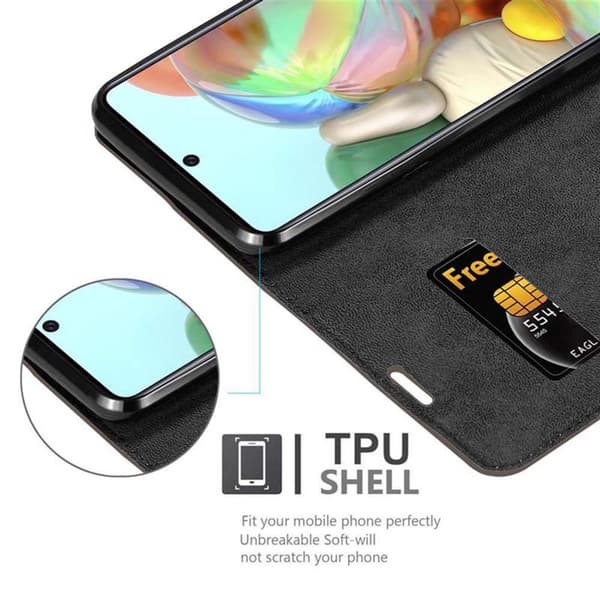 Samsung Galaxy A71 4G Suojakotelo Suojakuori Lompakkokotelo Matkapuhelinkotelo jossa magneettisuljenta, jalusta-toiminto ja korttitasku