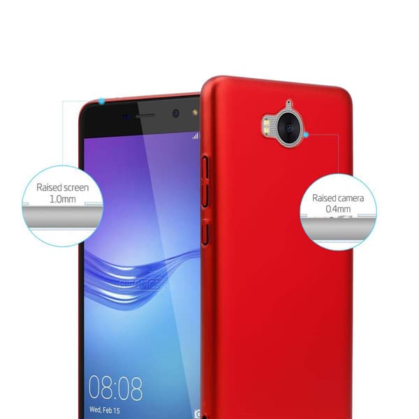 Huawei Y5 2017 / Y6 2017 Suojakuori Hard Case Suojakotelo metallin näköinen suojus naarmuja ja iskuja vastaan