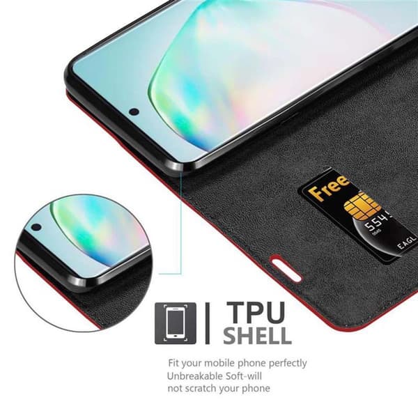 Samsung Galaxy A91 / S10 LITE / M80s Suojakotelo Suojakuori Lompakkokotelo Matkapuhelinkotelo jossa magneettisuljenta, jalusta-toiminto ja korttitasku