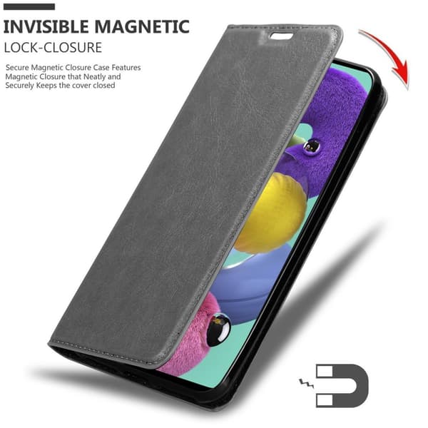 Lommebokdeksel til Samsung Galaxy A51 4G / M40s Deksel med magnetisk lukking, stativfunksjon og kortlomme