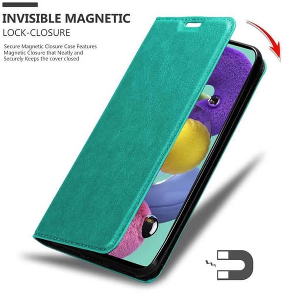 Lommebokdeksel til Samsung Galaxy A51 4G / M40s Deksel med magnetisk lukking, stativfunksjon og kortlomme
