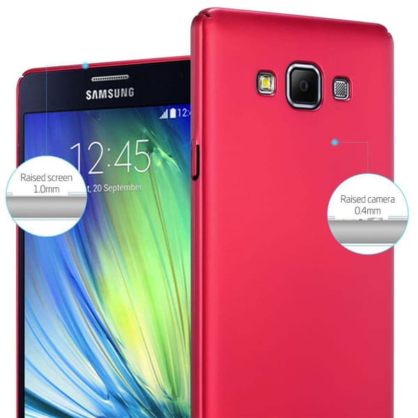 Samsung Galaxy A7 2015 Suojakuori Hard Case Suojakotelo metallin näköinen suojus naarmuja ja iskuja vastaan