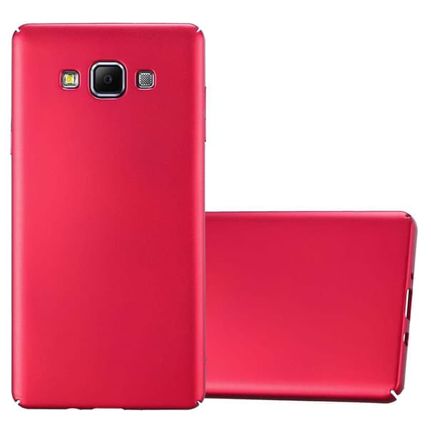 Samsung Galaxy A7 2015 Suojakuori Hard Case Suojakotelo metallin näköinen suojus naarmuja ja iskuja vastaan METALLIN PUNAINEN