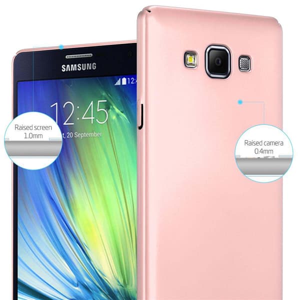 Samsung Galaxy A7 2015 Suojakuori Hard Case Suojakotelo metallin näköinen suojus naarmuja ja iskuja vastaan