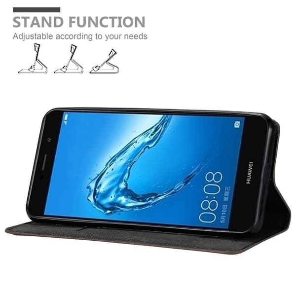 Huawei Y7 PRIME 2017 Fodral Skal Plånboksfodral Case med magnetisk stängning, ståfunktion och kortficka