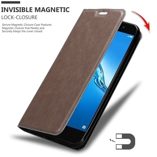 Huawei Y7 PRIME 2017 Fodral Skal Plånboksfodral Case med magnetisk stängning, ståfunktion och kortficka