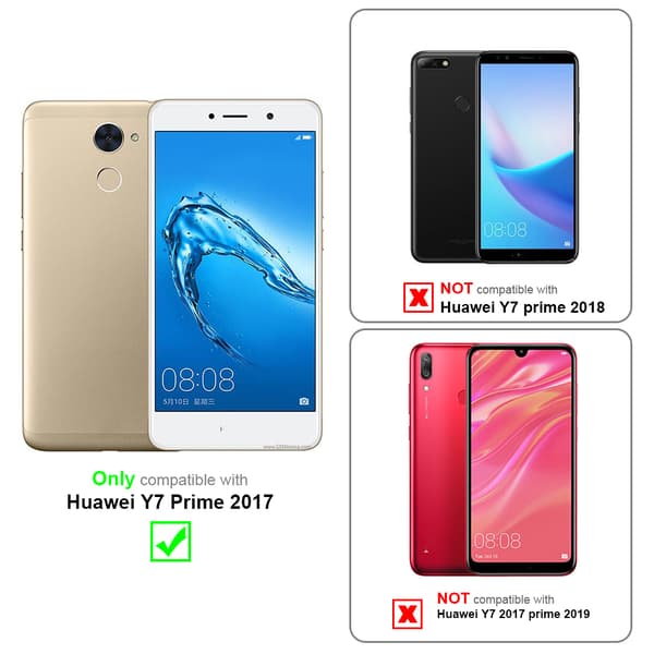 Huawei Y7 PRIME 2017 Fodral Skal Plånboksfodral Case med magnetisk stängning, ståfunktion och kortficka