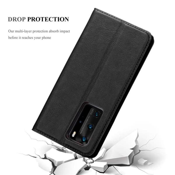 Lommebokdeksel til Huawei P40 PRO / P40 PRO+ Deksel med magnetisk lukking, stativfunksjon og kortlomme