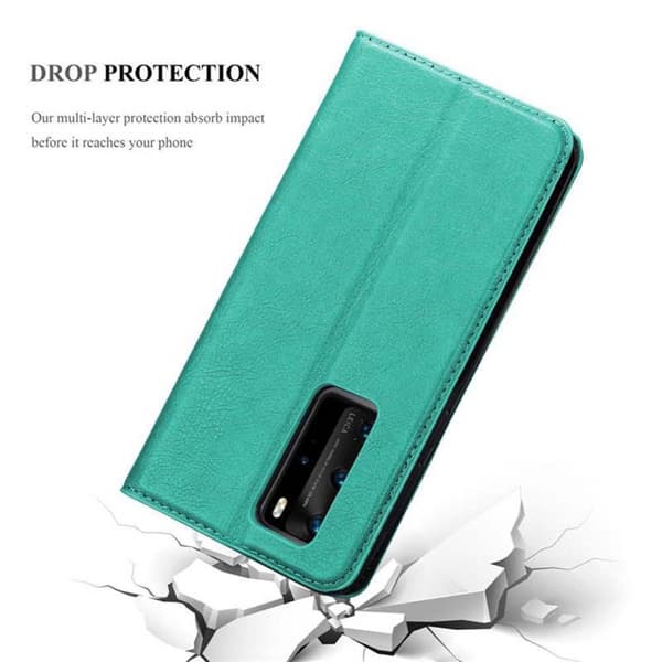 Lommebokdeksel til Huawei P40 PRO / P40 PRO+ Deksel med magnetisk lukking, stativfunksjon og kortlomme