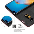 Miniatyrbilde 10 av 11: Lommebokdeksel til Huawei P40 Deksel med magnetisk lukking, stativfunksjon og kortlomme