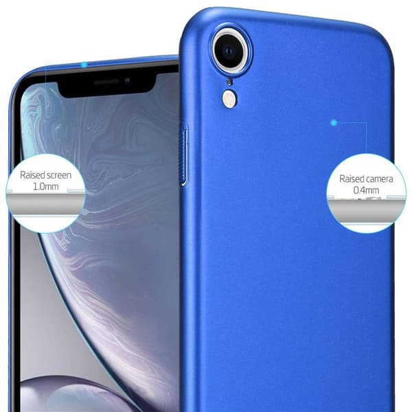 Deksel for iPhone XR Hardt Case Beskyttende i metallutseende mot riper og støt.