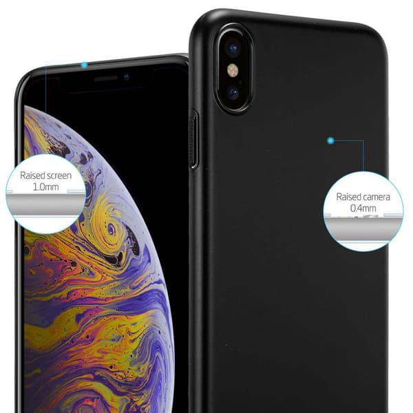 Deksel for iPhone XS MAX Hardt Case Beskyttende i metallutseende mot riper og støt.