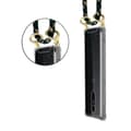 Miniatyrbilde 6 av 11: Deksel med kedja for LG K10 2017 Case med gullringer, ledningsstropp og avtakbart etui