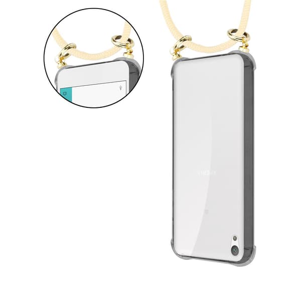Sony Xperia E5 Etui Cover Kæde (Gul)