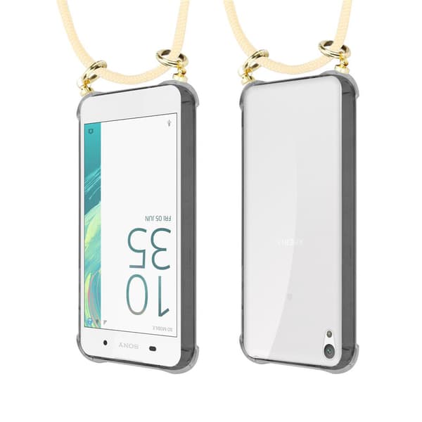 Sony Xperia E5 Etui Cover Kæde (Gul)