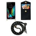 Pikkukuva 8 / 8: LG K10 2016 Suojakuori ketju Silikoni suojakotelo Gold Rings johto hihna ja irrotettava asia