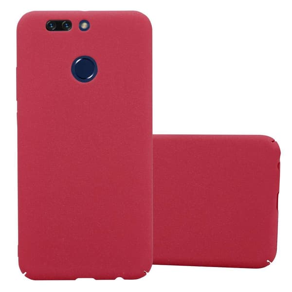 Honor 8 PRO Suojakuori Hard Case Suojakotelo himmeällä ulkonäöllä naarmuja ja iskuja vastaan FROSTY PUNAINEN