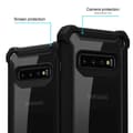 Miniatyrbilde 2 av 7: Deksel for Samsung Galaxy S10 PLUS 2-i-1 beskyttelsesdeksel med TPU-silikonkant og bakside av akrylglass