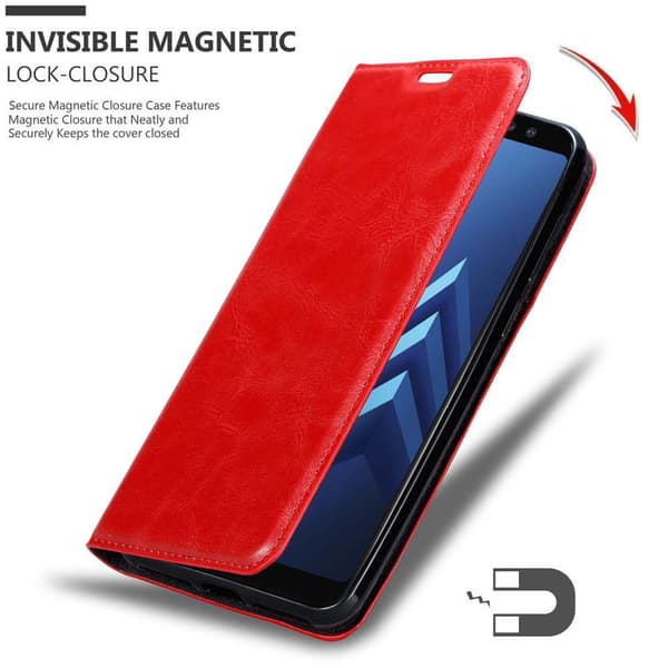 Samsung Galaxy A6 2018 Fodral Skal Plånboksfodral Case med magnetisk stängning, ståfunktion och kortficka