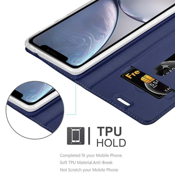 Deksel til Apple iPhone XS MAX Lommebokdeksel med magnetisk lukking, stativfunksjon og kortlomme