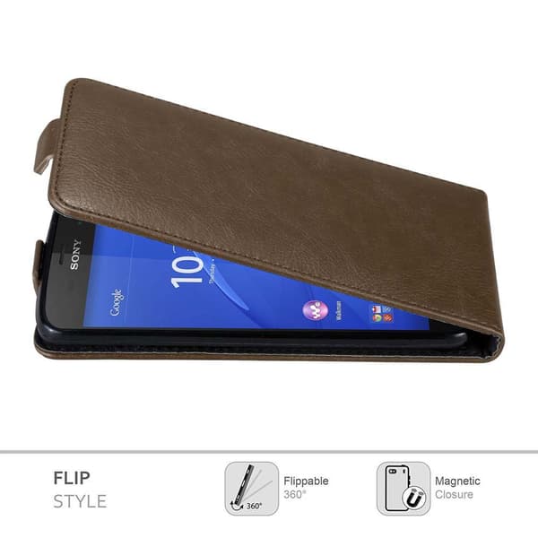 Deksel til Sony Xperia Z3 COMPACT Flip Etui med magnetisk lukking