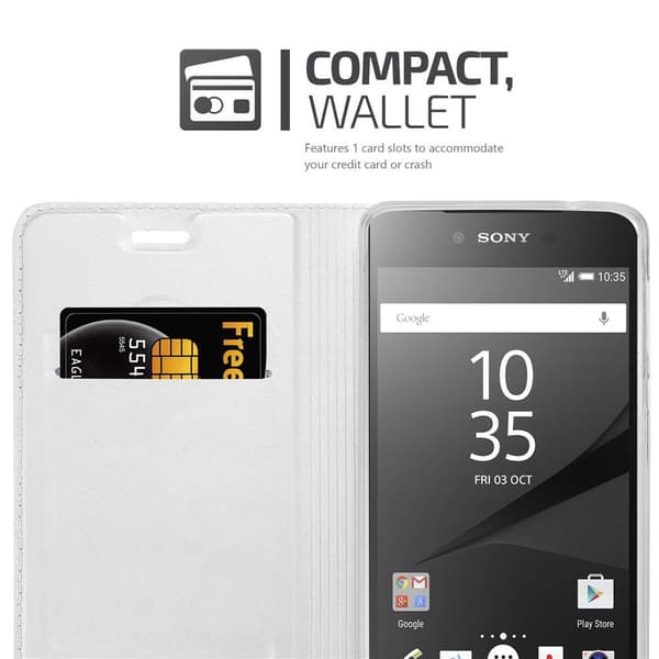 Deksel til Sony Xperia Z5 PREMIUM Lommebokdeksel med magnetisk lukking, stativfunksjon og kortlomme