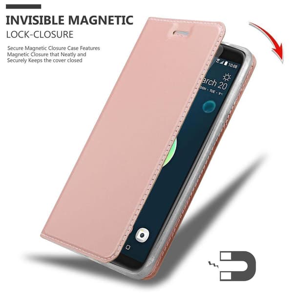 HTC Desire 12 PLUS Suojakotelo Suojakuori Lompakkokotelo Matkapuhelinkotelo jossa magneettisuljenta, jalusta-toiminto ja korttitasku