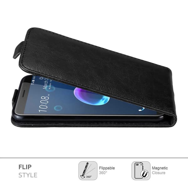 HTC Desire 12 Suojakotelo Suojakuori Lompakkokotelo Matkapuhelinkotelo flip muotoilu magneettisuljenta