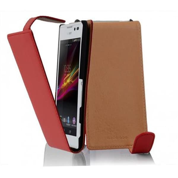 Sony Xperia C Skal Fodral i flipdesign Mobilskydd av smidigt konstläder Case Cover
