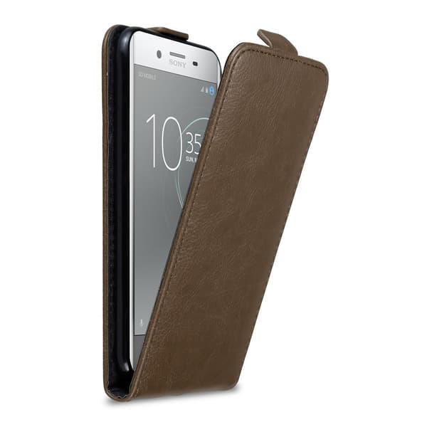 Skyddsfodral för Sony Xperia XZ PREMIUM Fodral Skal i flipdesign med magnetisk stängning Case Cover KAFFE BRUN