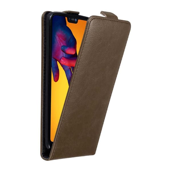 Huawei P20 LITE 2018 / NOVA 3E Pungetui Flip Cover () KAFFE BRUN