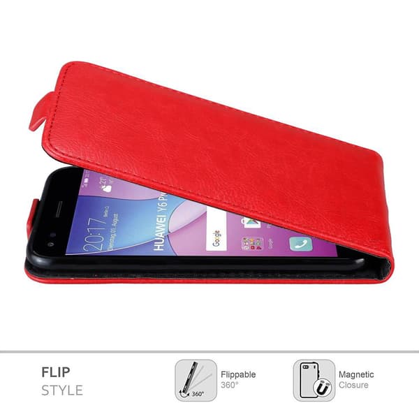 Deksel til Huawei Y6 PRO 2017 Flip Etui med magnetisk lukking