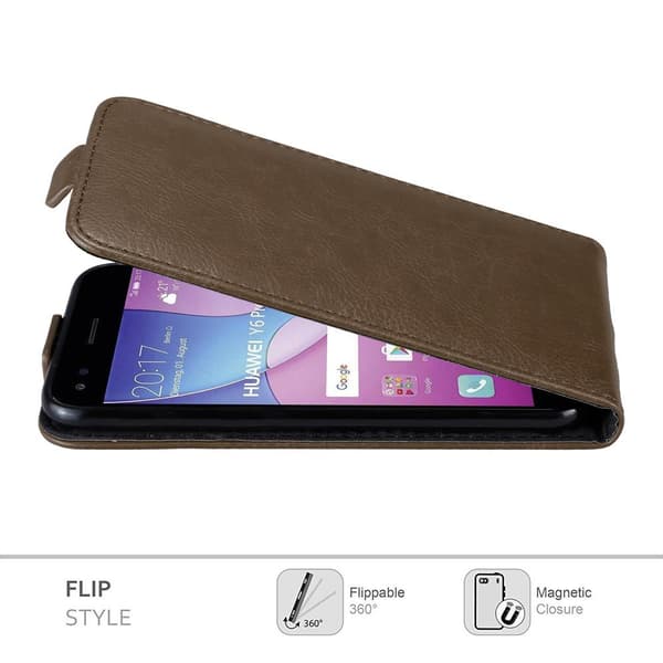 Deksel til Huawei Y6 PRO 2017 Flip Etui med magnetisk lukking