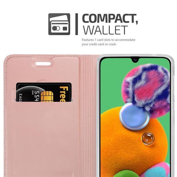 Samsung Galaxy A90 5G Skal Fodral med magnetisk stängning, ståfunktion och kortficka Mobilskydd