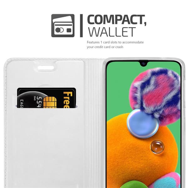 Samsung Galaxy A90 5G Skal Fodral med magnetisk stängning, ståfunktion och kortficka Mobilskydd