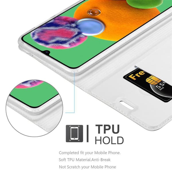 Samsung Galaxy A90 5G Skal Fodral med magnetisk stängning, ståfunktion och kortficka Mobilskydd