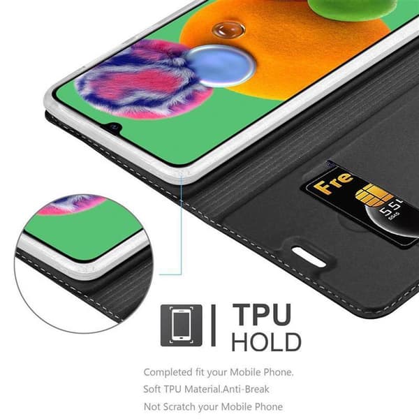 Samsung Galaxy A90 5G Skal Fodral med magnetisk stängning, ståfunktion och kortficka Mobilskydd