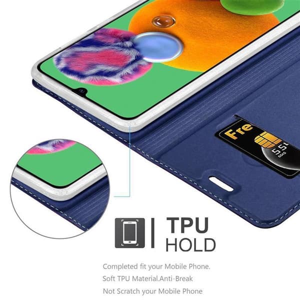 Samsung Galaxy A90 5G Skal Fodral med magnetisk stängning, ståfunktion och kortficka Mobilskydd