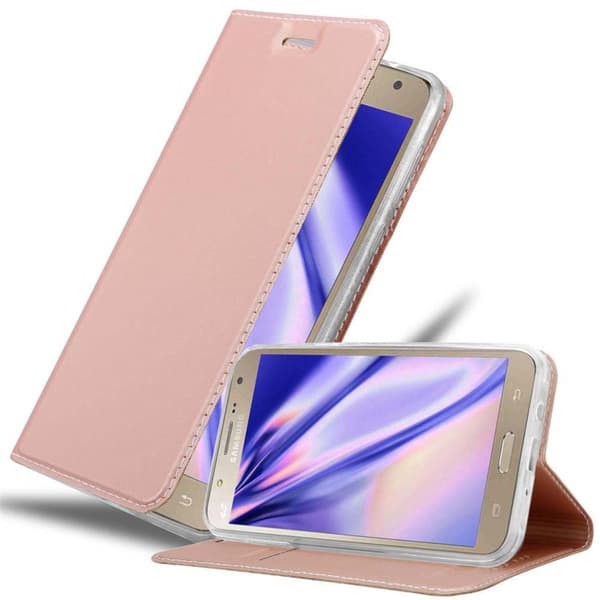 Samsung Galaxy J7 2015 Suojakotelo Suojakuori Lompakkokotelo Matkapuhelinkotelo jossa magneettisuljenta, jalusta-toiminto ja korttitasku