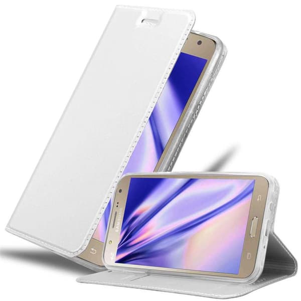Samsung Galaxy J7 2015 Skal Fodral med magnetisk stängning, ståfunktion och kortficka Mobilskydd