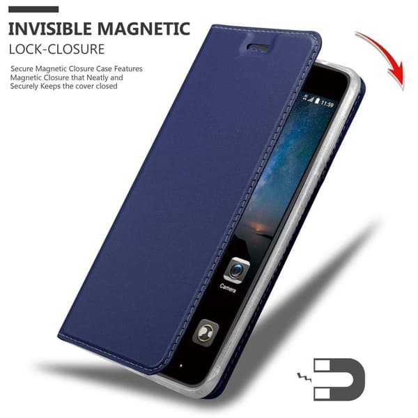 ZTE Blade A612 Suojakotelo Suojakuori Lompakkokotelo Matkapuhelinkotelo jossa magneettisuljenta, jalusta-toiminto ja korttitasku