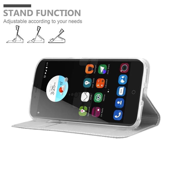 ZTE Blade V7 Suojakotelo Suojakuori Lompakkokotelo Matkapuhelinkotelo jossa magneettisuljenta, jalusta-toiminto ja korttitasku