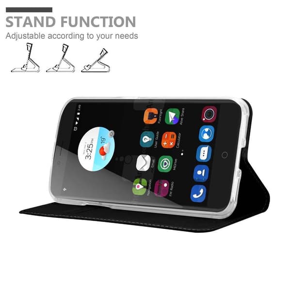 ZTE Blade V7 Suojakotelo Suojakuori Lompakkokotelo Matkapuhelinkotelo jossa magneettisuljenta, jalusta-toiminto ja korttitasku