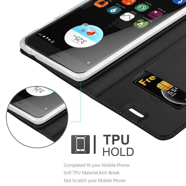 ZTE Blade V7 Suojakotelo Suojakuori Lompakkokotelo Matkapuhelinkotelo jossa magneettisuljenta, jalusta-toiminto ja korttitasku