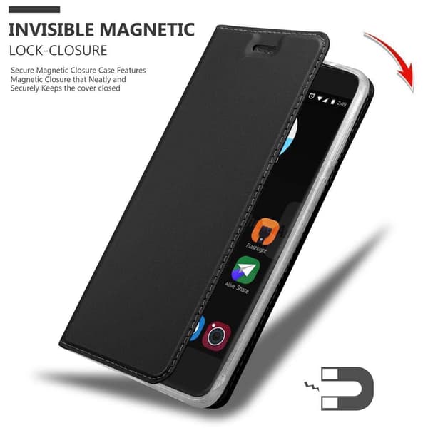 ZTE Blade V7 Suojakotelo Suojakuori Lompakkokotelo Matkapuhelinkotelo jossa magneettisuljenta, jalusta-toiminto ja korttitasku