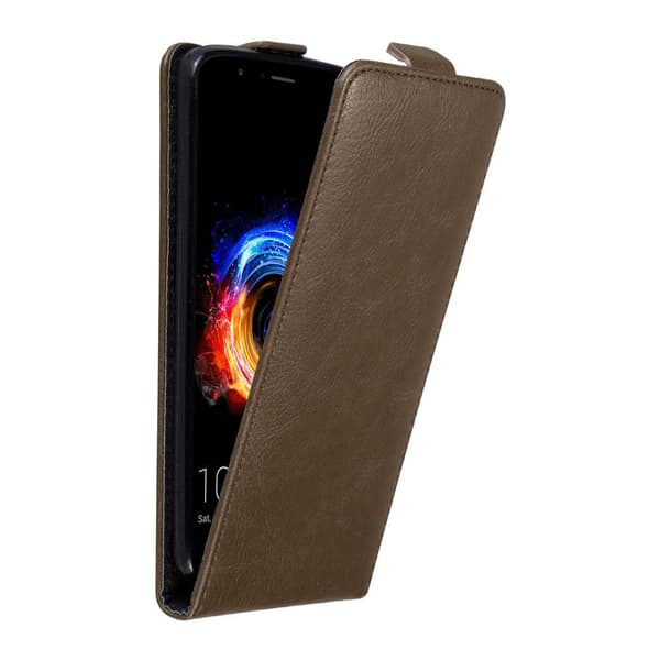 Deksel til Honor 8 PRO Flip Etui med magnetisk lukking KAFFEBRUNN