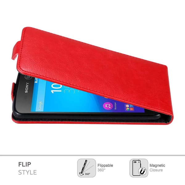 Deksel til Sony Xperia M5 Flip Etui med magnetisk lukking