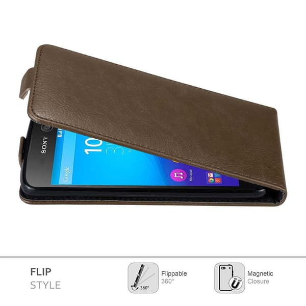 Deksel til Sony Xperia M5 Flip Etui med magnetisk lukking